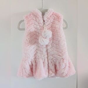 Widgeon Girls Pink Faux Fur Vest size 24 months